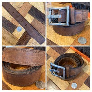 Remo Tulliani Brown Leather Mens Belt Size US 54 Made in USA